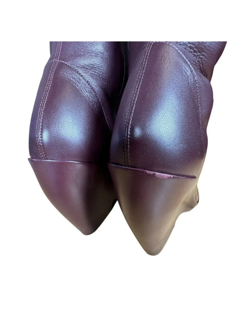Khaite Morgan Over The Knee Boots Deep Wine Maroon Red Size 41